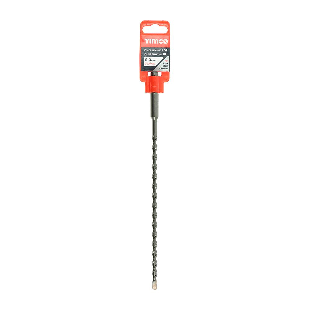 TIMCO Pro SDS Plus Hammer Bits (PGM) 6.0 x 260 Pack 1