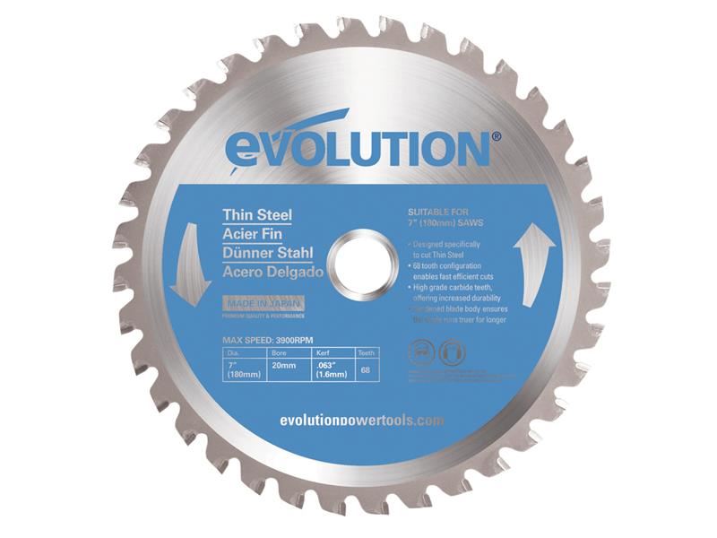 EVL Thin Steel Cutting Circular Saw Blade 180 x 20mm x 36T
