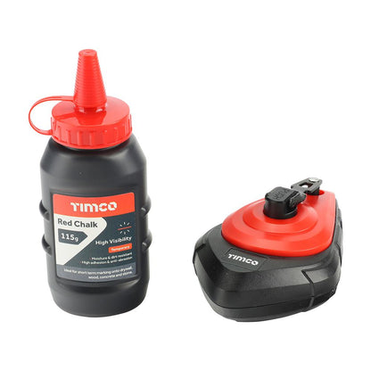 TIMCO Chalk Line Set 30 x 115g Red Pack 1