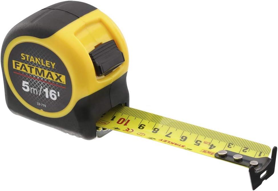 Stanley 0-33-719 FatMax BladeArmor Tape Measure 5m x 32mm Heavy Duty Professional Measuring Tape with Blade Protection and Locking Mechanism