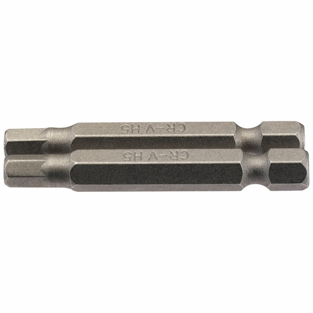 Draper 2PC 50MM 5.0MM HEX S/D BIT 64255 1/4" hex. Hexagonal E Shank Insert Bits