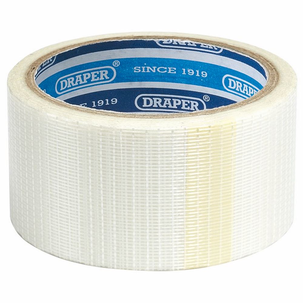 65021 Draper Expert Expert Heavy Duty Strapping Tape, 15m x 50mm TP-PS Tape Rolls Professional Trade DIY Workshop Garage Use