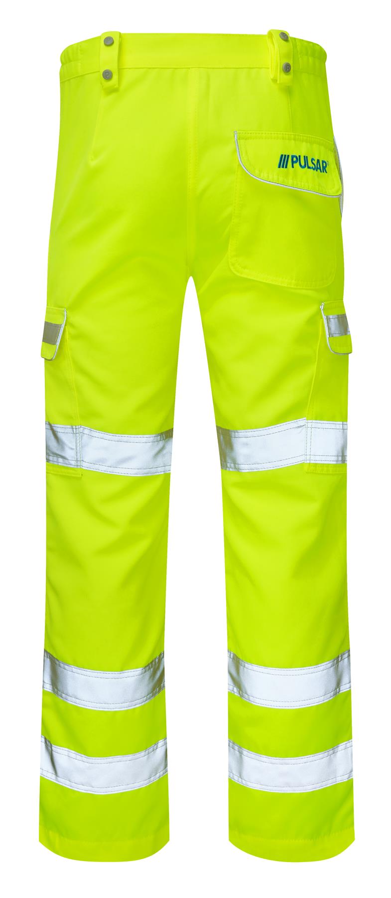 Pulsar Hi Vis Combat Trousers Yellow Orange Workwear EN ISO 20471 Class 1 Reflective