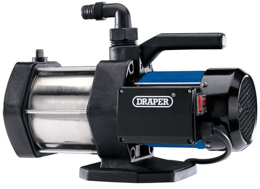 98922 Draper 230V Multi Stage Surface Mounted Water Pump, 90L/min, 1100W SP90MS Surface Mounted and Booster Pumps Professional Trade DIY Workshop Ga