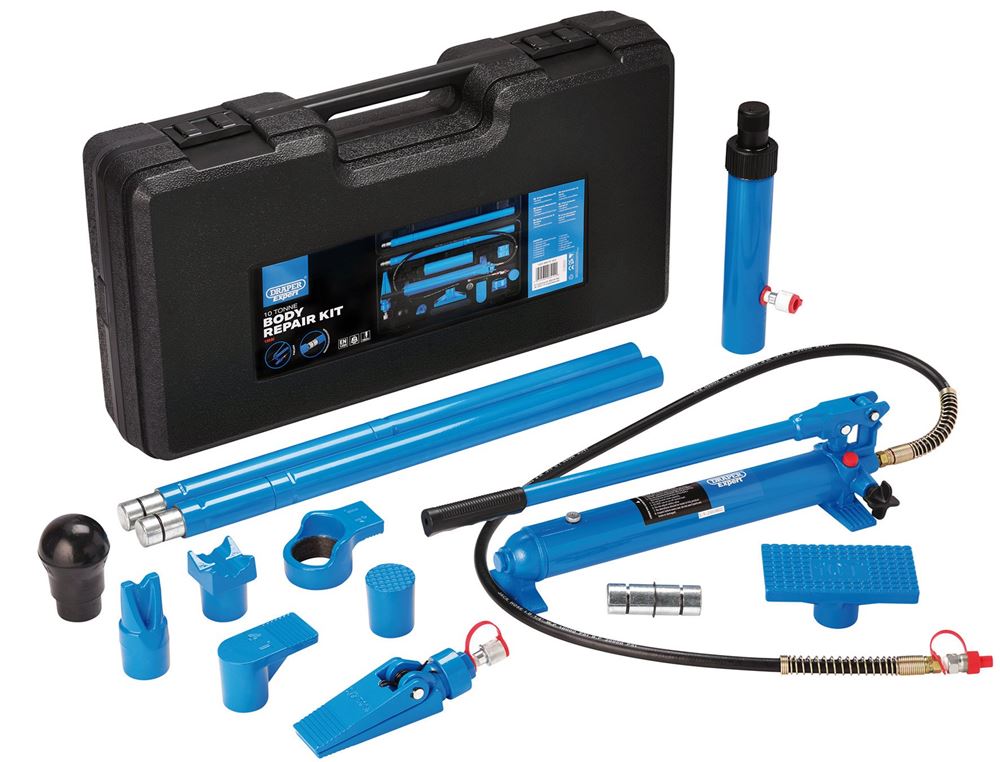 Draper BODY REPAIR KIT - 10 TONNE 13930 Hydraulic Body Repair Kit, 10 Tonne (14 Piece)
