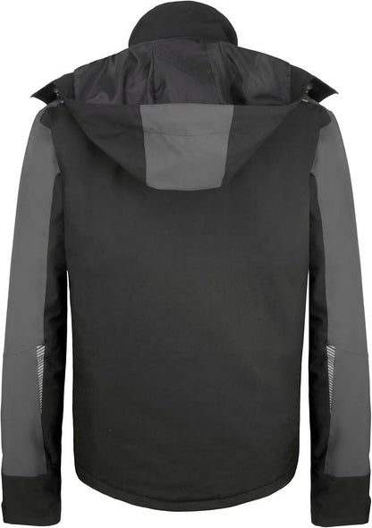 Beeswift Pembroke Padded Rain Jacket Black Grey EN343 Water Resistant Workwear Sizes S-5XL