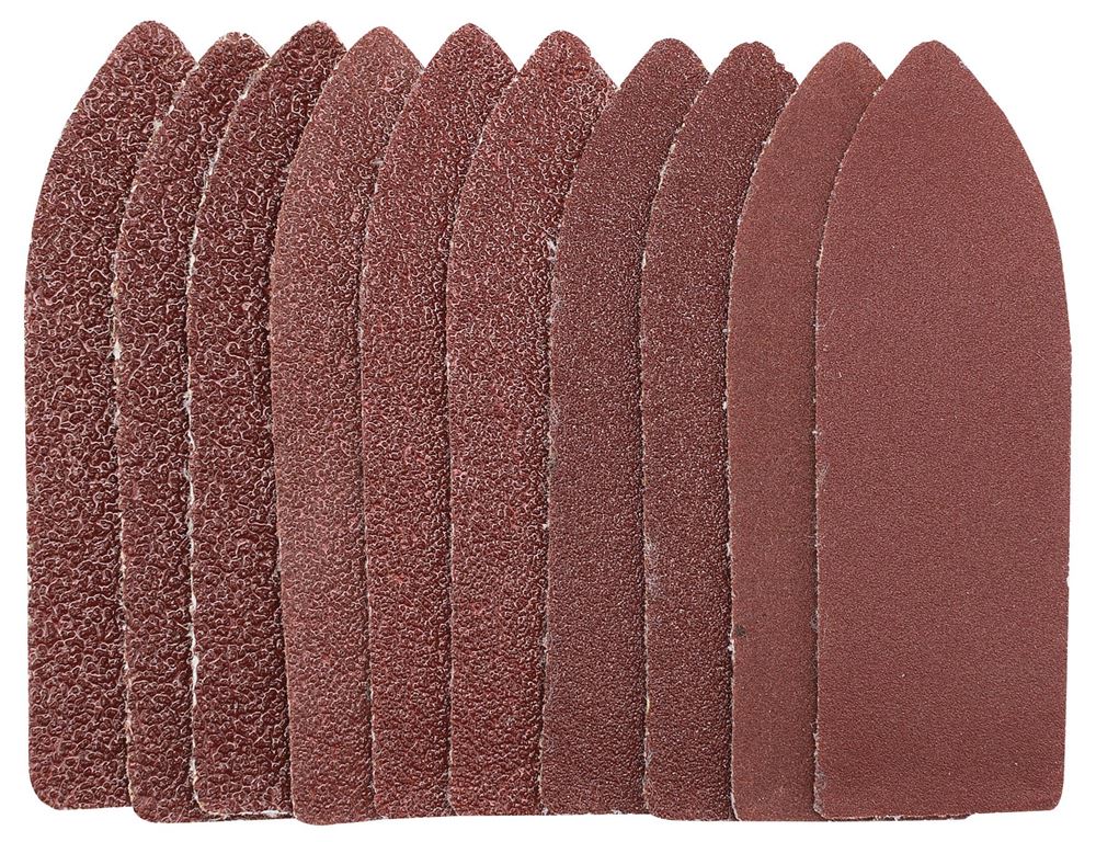 Draper 22X67 ASSORT H&L A/O SHEETPK10 02930 Aluminium Oxide Finger Sanding Sheets, 67 x 67 x 22mm