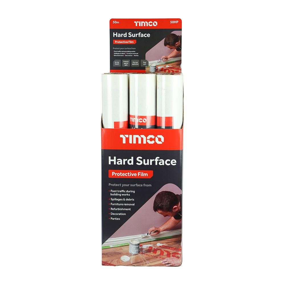 TIMCO Hard Surface Protective Film 50m x 0.6m Pack 1