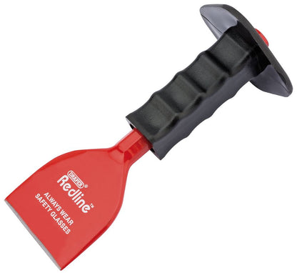 68591 Draper Redline Redline Brick Bolster with Hand Guard, 75 x 220mm RL-BD6G Bolsters Professional Trade DIY Workshop Garage Use