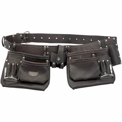 Draper OIL TANNED LEATHR DOUBLE POUCH 03138 Oil-Tanned leather Double Pouch Tool Belt