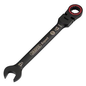 Draper 13MM FLEX HEAD RATCHET SPANNER 03919 HI-TORQÂ® Metric Flexible Head Ratchet Combination Spanners, Black