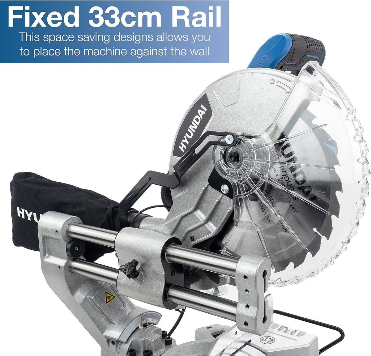 Hyundai HYMS2000E Electric Mitre Saw 2000W 230V 255mm Chop Saw Sliding Saw Woodworking Chop Saw