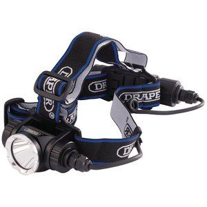 90064 Draper Rechargeable LED Head Torch, 10W RHL4 Work Light Head Lamps Professional Trade DIY Workshop Garage Use