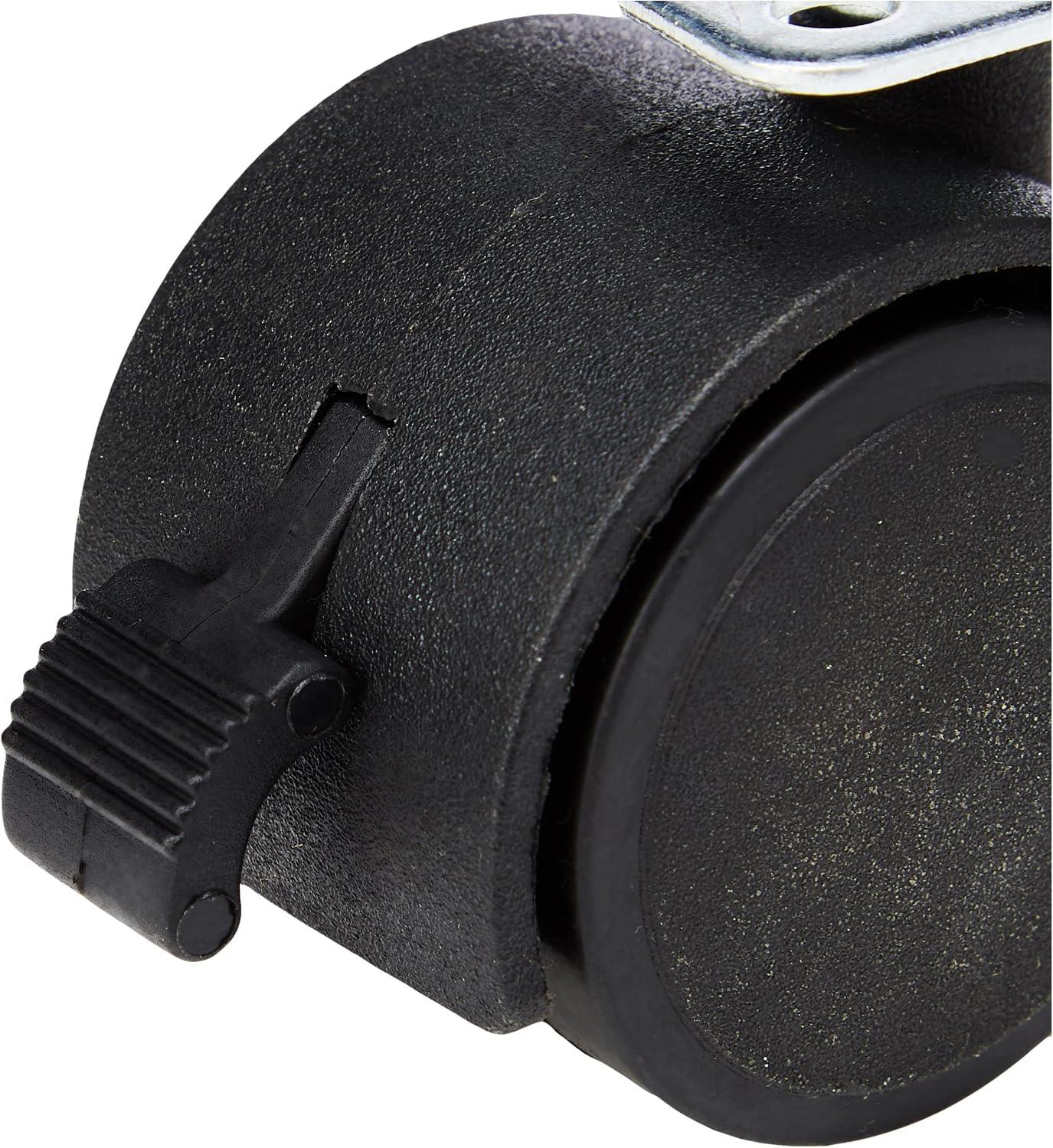 DRAPER 65463 - 40mm Dia. Twin Nylon Castor with Brake - S.W.L 25Kg