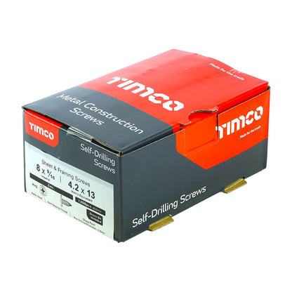 TIMCO Wafer Screw PH2 SHARP Zinc 8 x 9/16 Silver Pack 1000
