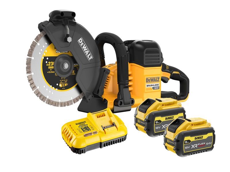 DeWalt 54V XR FlexVolt 230mm Cut Off Saw Brushless 2x9Ah DCS691X2