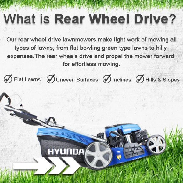 Hyundai HYM530SPER Petrol Lawn Mower 53cm 21in 196cc Electric Start Self Propelled Rear Roller 70L 21"/53cm Garden Mower Garden Grass Cutting