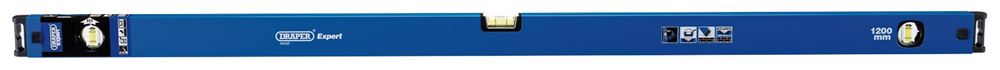 75127 Draper Box Section Level with Magnified Vial and Side View Vial, 1200mm - Discon Spirit Levels Professional Trade DIY Workshop Garage Use