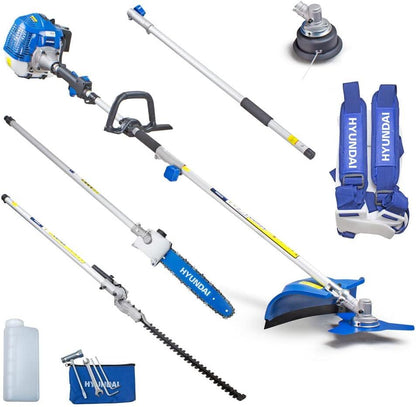 Hyundai 52cc Petrol 5 in 1 Garden Multi Tool Strimmer Hedge Trimmer Saw