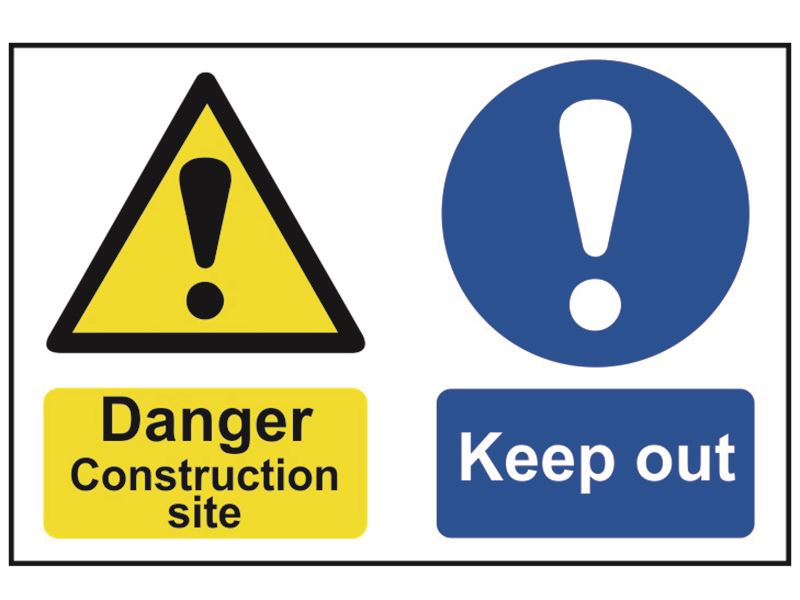 Scan SCA4005 Danger Construction Site Keep Out - PVC 600 x 400mm |