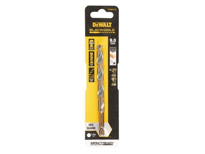DeWalt BLACK&GOLD Hex HSS-G Drill Bit 9.0mm
