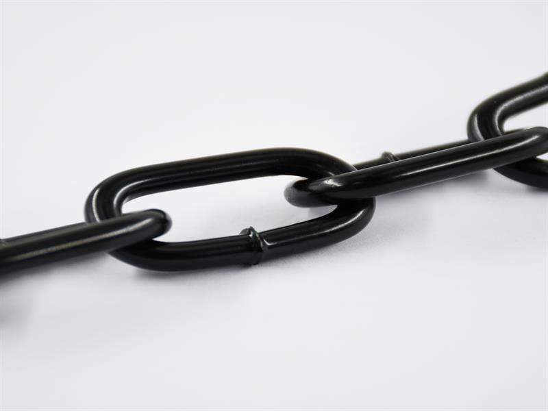 Faithfull FAICHCUT50B Black Japanned Chain 5.0mm x 2.5m - Max Load 160kg |