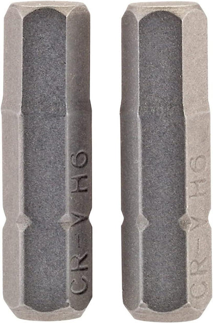 Draper 2PC 25MM 6.0MM HEX S/D BIT 63998 1/4" hex. Hexagonal E Shank Insert Bits