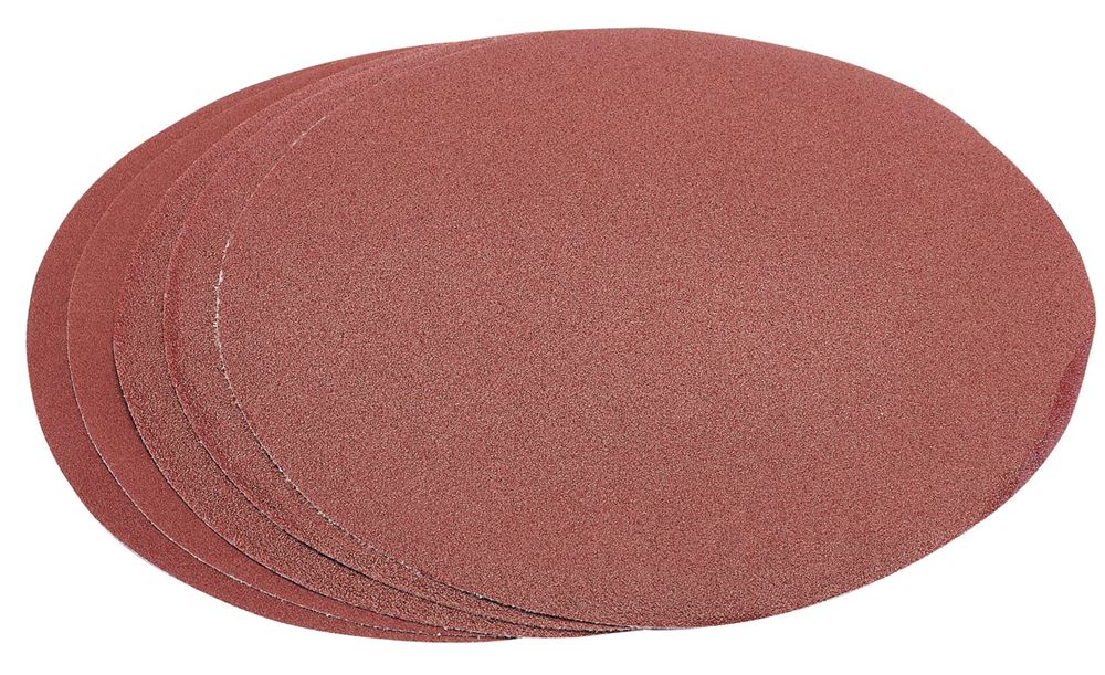 Draper 222MM SANDING DISC ASSORT PK5 72233 Hook and Loop Aluminium Oxide Sanding Discs (230mm)