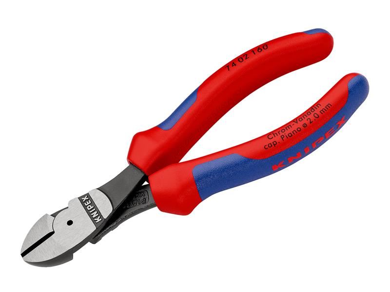 Knipex 74 02 160 SB High Leverage Diagonal Cutters Multi-Component Grip 160mm (6.1/4in)
