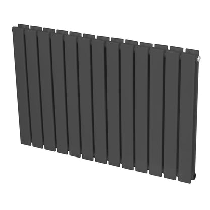 Baridi DH341 Horizontal Radiator Contemporary Double Flat Panel Design 600 x 910mm - Anthracite | Steel | Horizontal flat panel design delivers a BTU