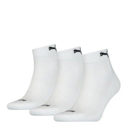 Puma Cushioned Quarter Sock White/Black 6-8