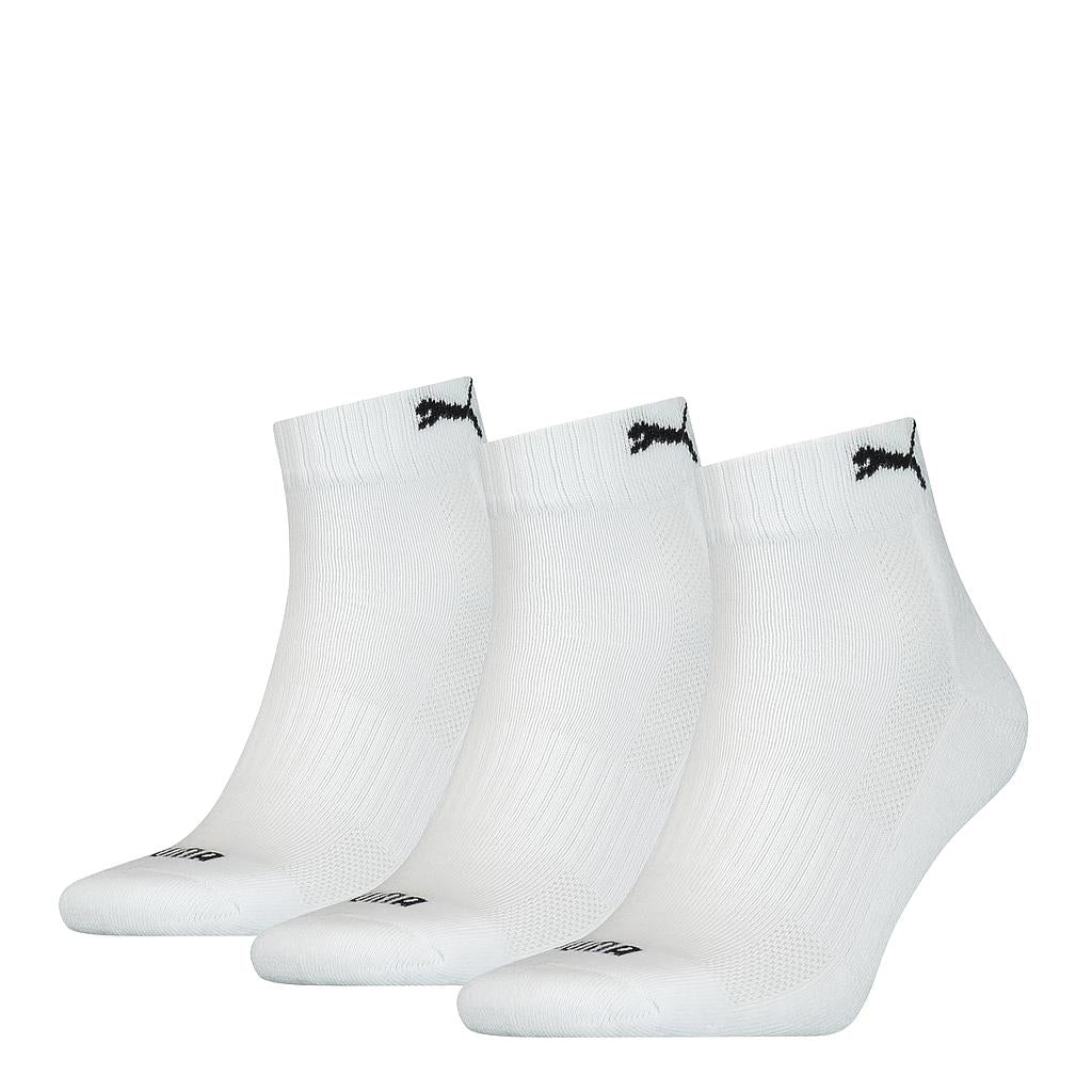 Puma Cushioned Quarter Sock White/Black 9-11
