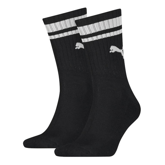 Puma Crew Heritage Stripe Sock (2 Pair) Black/White 2.5-5