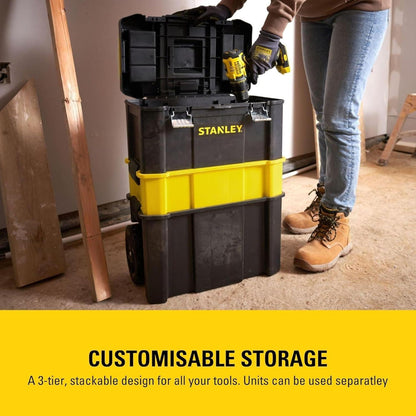 Stanley Essential Rolling Workshop Tool Box Mobile Storage Organiser STST1-80151