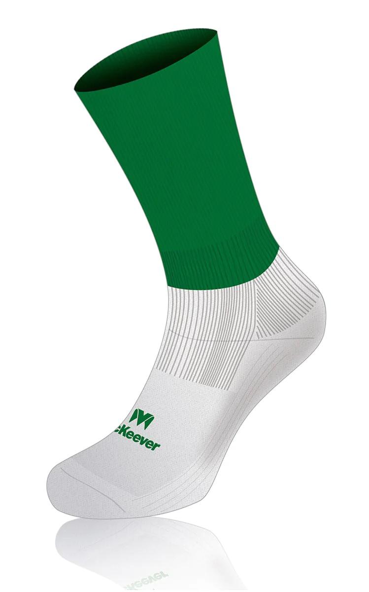 McKeever Pro Mid Plain Youth Socks - J12-2 - Green/White