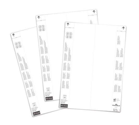 Durable Printable Insert Sheets for Ticket Holders | 40 Labels | 297 x 74 mm