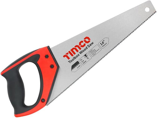 TIMCO Toolbox Wood Saw 14 Inch 350mm Hand Saw General Purpose Timber Cut