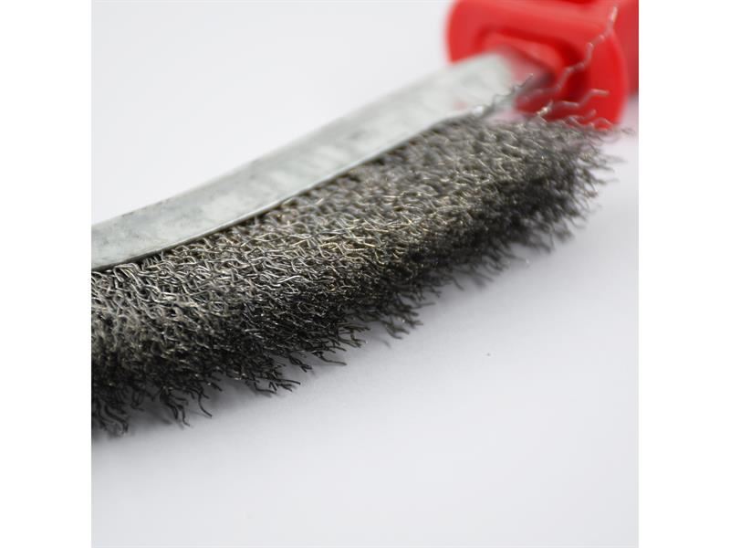 Faithfull FAIWBHANDS Wire Scratch Brush Steel Red Handle |