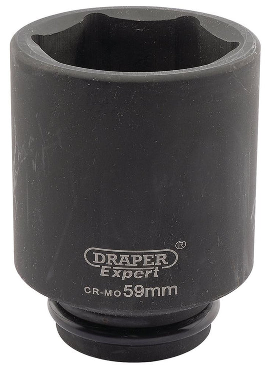 05087 Draper Expert Expert HI-TORQ 6 Point Deep Impact Socket, 3/4 Sq. Dr., 59mm 3/4 Impact Sockets Professional Trade DIY Workshop Garage Use