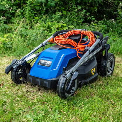Hyundai HYM3800E Electric Lawn Mower 1600W 230V 240V 38cm Corded Mulching Garden Mower Garden Grass Cutting