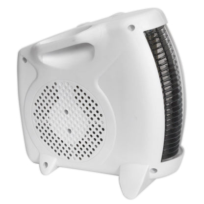 Sealey FH2010 Fan Heater with 2 Heat Settings & Thermostat 2000W/230V | 1000/2000W, Thermostat, Tip-Over Switch | Tough composite case with integral