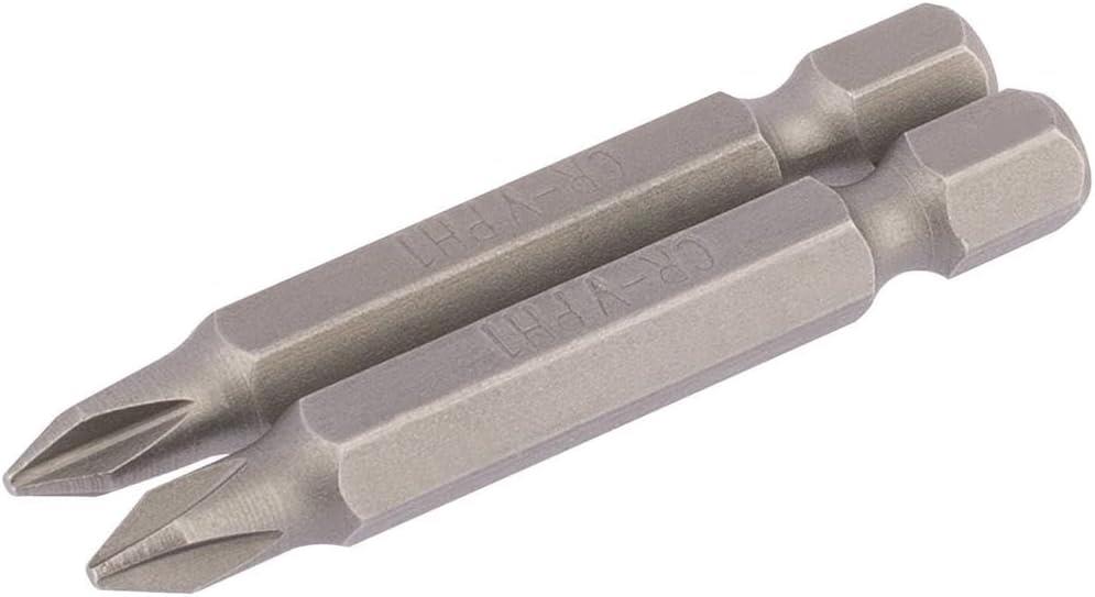 Draper 2PC 50MM NO1 C.SLOT S/D BIT 64232 1/4" Hex. Cross Slot E Shank Insert Bits