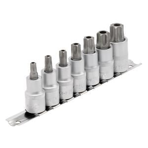 Draper TX-STAR SEC 7PC 1/2 SOCK BIT 16334 Draper TX-STARÂ® Security Socket Bit Set, 1/2" Sq. Dr., 55mm (7 Piece)