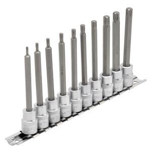 Draper TX-STAR PLUS10PC 3/8 SOCK BIT 16340 Draper TX-STARÂ® Plus Socket Bit Set, 3/8" Sq. Dr., 100mm (10 Piece)