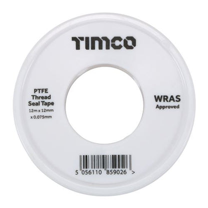 TIMCO PTFE Thread Seal Tape nan 12m x 12mm Pack 10.0