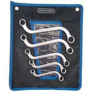 Draper 5 PCE S-TYPE SPANNER SET 07211 S-Type Obstruction Ring Spanner Set (5 Piece)