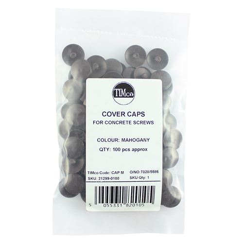 TIMCO Multi-Fix Screw Cover Cap MAHOGANY Pack 100