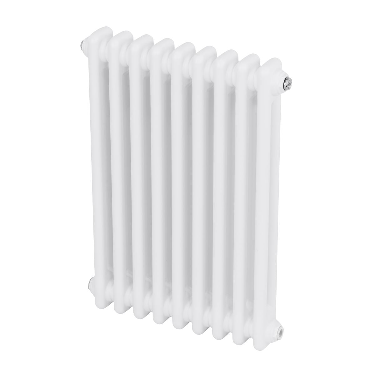 Baridi DH366 Horizontal Traditional 2 Column Radiator 600 x 427mm - White | Steel | Horizontal traditional two column radiator delivers a BTU output