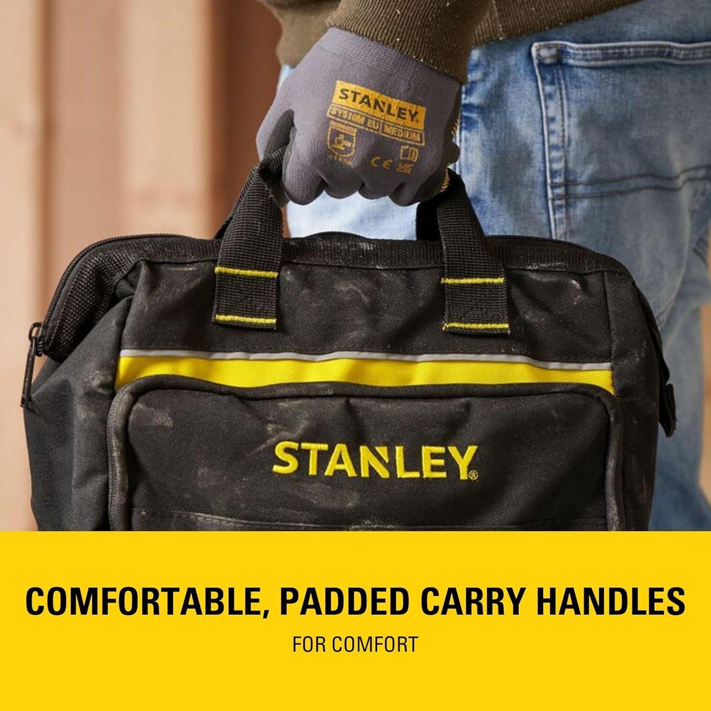 STANLEY 1-93-330 Tool Bag 30cm 12in Heavy Duty Zip Storage Carry Case