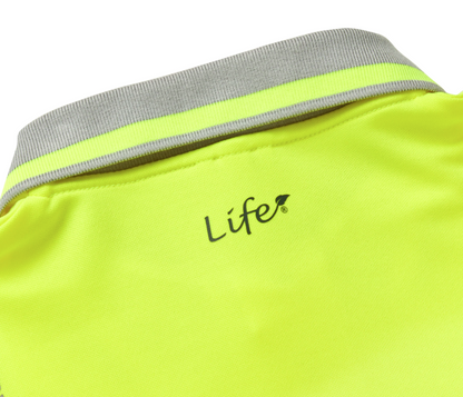 Pulsar Hi Vis Long Sleeve Polo Shirt Yellow High Visibility Workwear